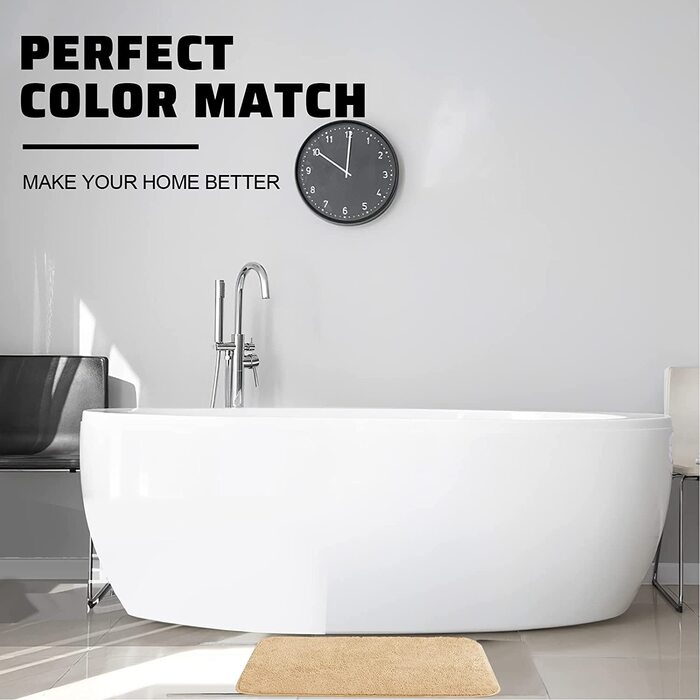 Килимок для ванної кімнати GONICVIN, 60x90 см, з м'якої мікрофібри, можна прати, з антиковзаючою основою, для ванної кімнати, вітальні (Блакитний)