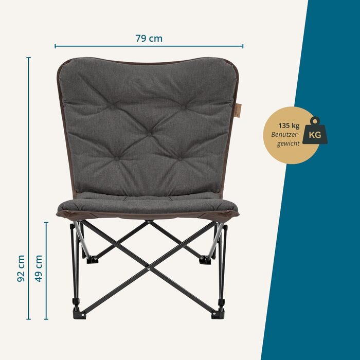 Зручне розкладне крісло з сумкою для перенесення Складаний стілець з міцним сталевим каркасом Крісло для приміщень і вулиці для саду, балкона, подорожей