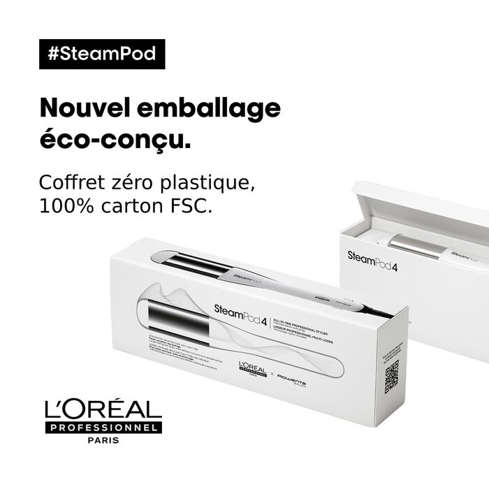 Випрямляч для волосся STEAMPOD 4 від L'Oréal: випрямляння та локони з парою, 3 температури, для всіх типів волосся