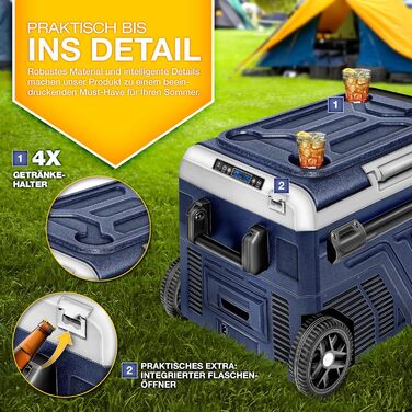 Автомобільний компресорний холодильник Tillvex 50л з Wi-Fi та охолодженням до -20°C (Navy Blue) 12/24V/230V