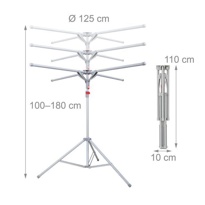Підставка для білизни Relaxdays, розкладна
