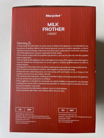 Електричний піноутворювач молока Morpilot, піноутворювач молока 4 в 1 для гарячого та холодного, 550 Вт 600 мл, дизайн латте, візуальне скло, легко чиститься, автоматичне вимкнення, чорний