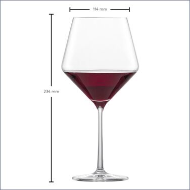 Келих для червоного вина Zwiesel Cabernet Red Wine Glass Pure (набір з 2 шт. ), витончені келихи для червоного вина, келихи для миття в посудомийній машині Tritan Crystal, виробництво Німеччина (арт. No 122315) (келих для червоного вина Бургундія (2 шт.))