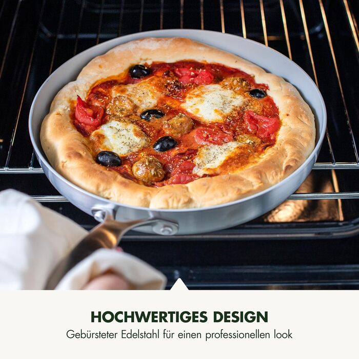 Набір сковорідок GreenPan Venice Tri-Ply 20см та 26см, нержавіюча сталь, антипригарне покриття без PFAS, для індукційних плит, сумісний з духовкою, можна мити в посудомийній машині, срібний колір