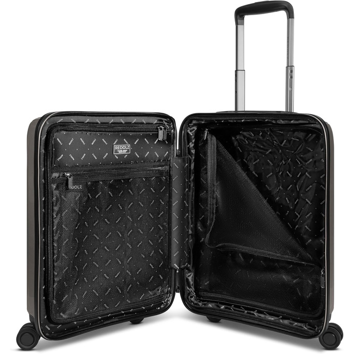 Набір валіз REDOLZ Essentials 14: S 55 см, M 66 см, L 77 см | Розширювані, ультралегкі, з TSA-замком | Колір: Кофе Grey Metallic