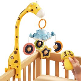 Мобіль для ліжечка TUMAMA 3 в 1 з проєктором, нічником та музикою для малюків