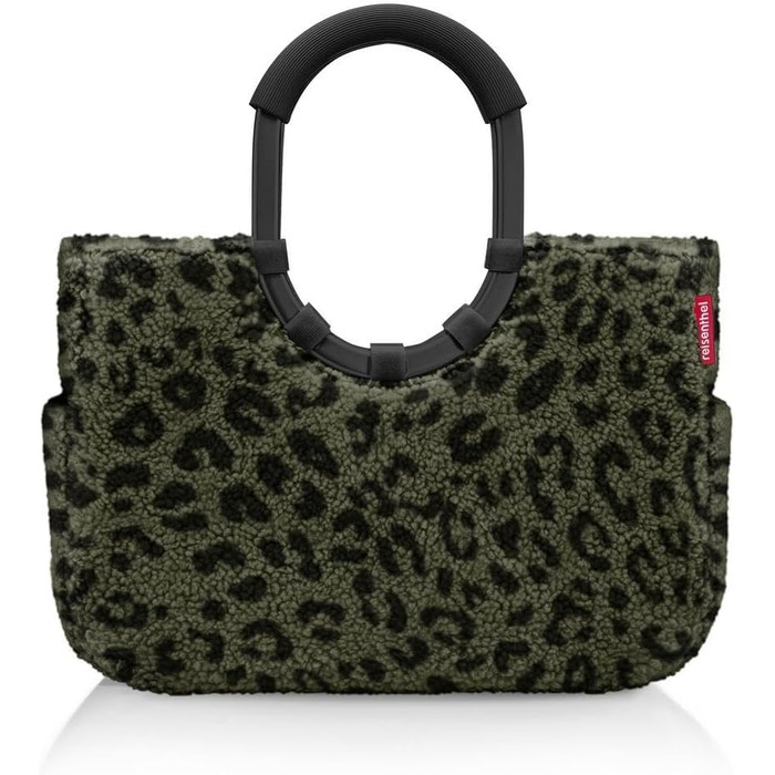 Сумка-шопер Reisenthel Loopshopper Teddy Leo Olive – з міцних перероблених PET-пляшок, практичні кишені