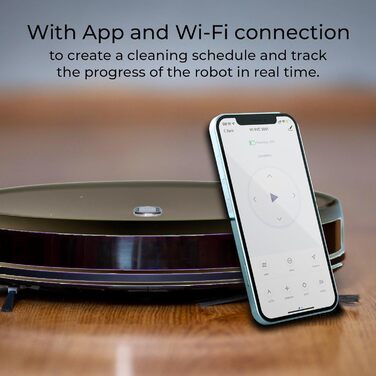 Робот-пилосос з функцією миття підлоги, гіроскопічна навігація, керування через додаток, чорний, VG RVC 3001 BK