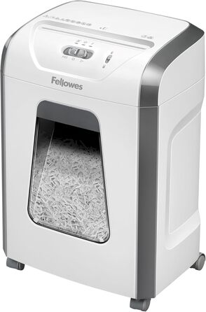 Шредер Fellowes Microcut P5: знищення 2000+ частинок/A4, 10 листів, Powershred 10M, для офісу/дому, 19л кошик, блокування,