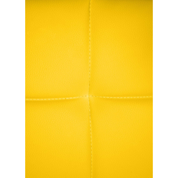 Крісло CLP Canada - м'яке крісло з штучної шкіри, чорний металевий каркас, колір: жовтий