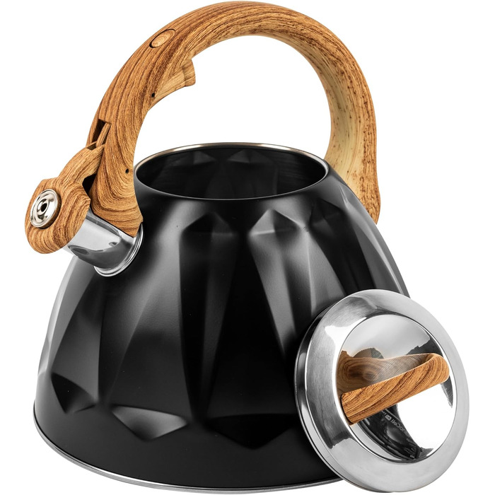 Чайник Karl Hausmann 3L з автоматичним свистком для індукційних, газових та електричних плит - з нержавіючої сталі