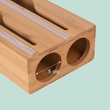 Диспенсер для харчової плівки Relaxdays з бамбука