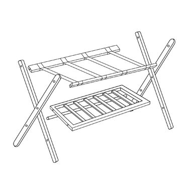 Підставка для валізи з бамбука Relaxdays чорного кольору