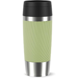Термокружка Emsa Travel Mug Classic Twist, 0.36 л, зелена, з кришкою Quick-Press, з нержавіючої сталі, для гарячих та холодних напоїв