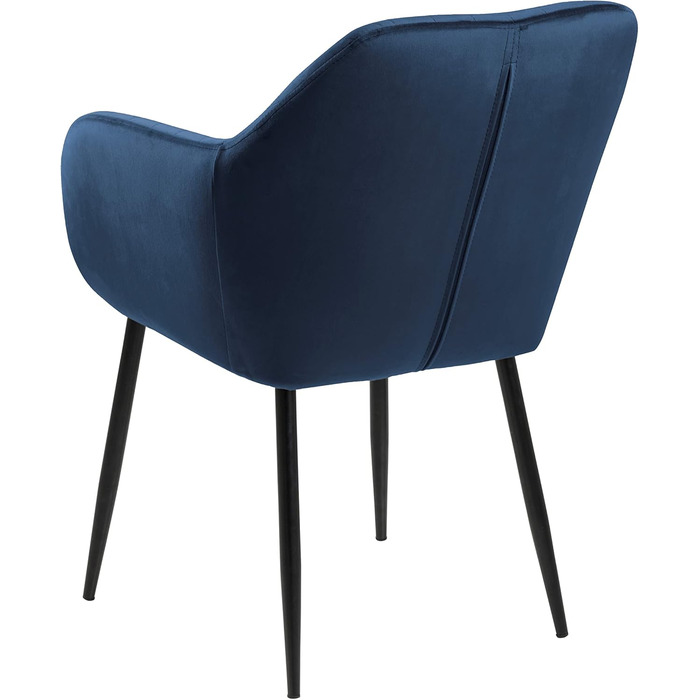 AC Design Furniture стілець Wendy, темно-синій/чорний, велюр/метал, 57x61x83 см