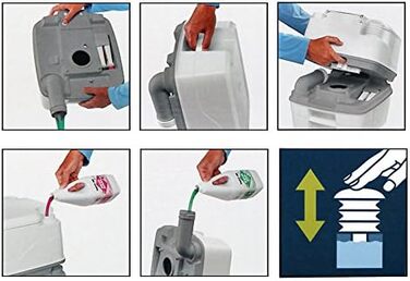 Туалетний портативний Thetford Porta Potti Qube 165 з баком 21 л та природною висотою сидіння