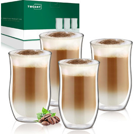 Склянки з подвійними стінками Latte Macchiato (4 x 350 мл) - Набір склянок для кави Thermo