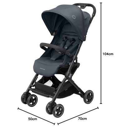 Дитяча коляска Maxi-Cosi Lara2 Essential Graphite, 0-4 роки, до 22 кг, легка та компактна, 3 положення для сну, включаючи повністю горизонтальне, складна, з ременем безпеки