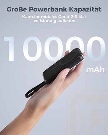 Порти, 20 Вт PD, USB-C, в т.ч. кабель Lightning, компактний, 10000mAh Magsafe, 4