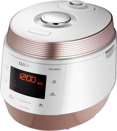 Мультиварка CUCKOO CMC-QSB501S iCook Q5 Premium з функцією парового тиску, 4.75 л, 8-в-1, з голосовим керуванням, 3D нагріванням, підтримкою температури, нержавіюча сталь з антипригарним покриттям
