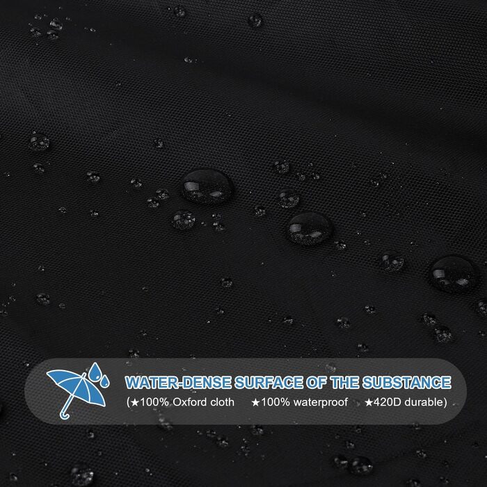 Водонепроникний чохол для садово-патіо меблів VANSHEIM, 60x60x60 см / 200x100x71 см, захисна накривка для столу та групи, з вентиляційними отворами, вітростійкий