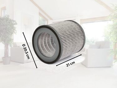 Повітряний очисник Soehnle AirFresh Clean 400 з 4-ступеневою системою очищення, Hepa та вугільним фільтром, UV-C світлом, для алергіків. Запасні фільтри 500 Connect