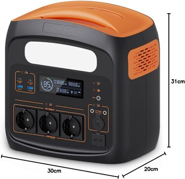 Портативна електростанція NECESPOW N1200, 1102.5Wh, LiFePO4, 1500W (3000W пік), 3 розетки AC, чиста синусоїда, 50Hz, для дому та відпочинку на природі