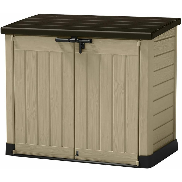 Keter Store it Out Max чорна бокс для сміття 1200 л, пластикова ємність для сміттєвих баків, вуличний контейнер