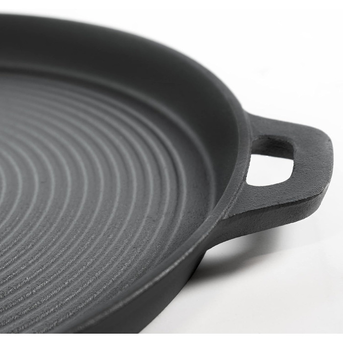 Чавунна плита Ø 40 см кругла вже запечена сковорода для барбекю для газового гриля вугільний гриль