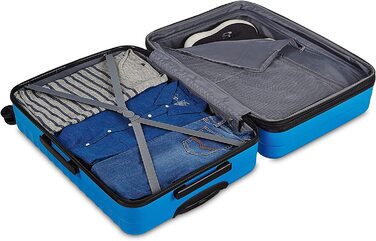 Жорсткий Спиннер Domopolis Basics, переносний, висувний валізу Багаж на коліщатках (Світло-блакитний, розміри 55 см, 68 см і 78 см, Одномісний)