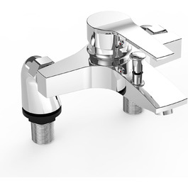 Сучасний змішувач для ванни та душу з двома виходами, керамічним клапаном, латунний, хром. Змішувач для ванни та душу для ванної кімнати.