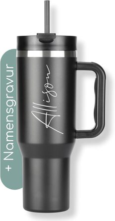 Термокружка Milu 1200 мл з трубочкою та ручкою – подарунок на Пасху для жінок та чоловіків | Подарунки тато, мама, друг, подруга | Подарунки до Дня батька та Дня матері | Подарунки дідусю та бабусі, гравіювання