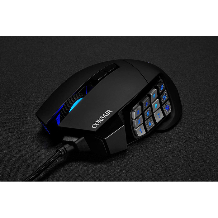 Клавіатура Corsair з мембранними клавішами, IP42 (захист від пилу та бризок), 6 макро-клавіш, сумісна з Elgato та iCUE, QWERTZ DE, для PC, Mac, Xbox, чорна