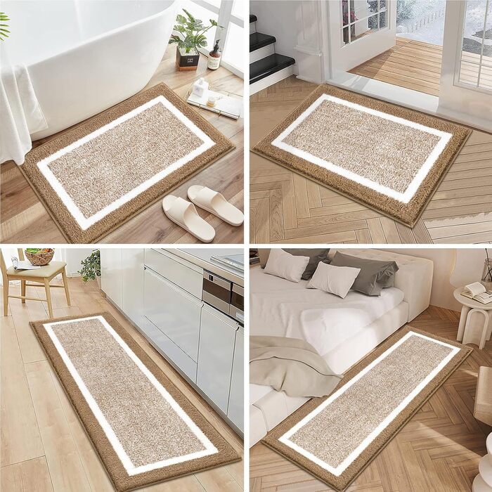 Набір килимків для ванної кімнати Pauwer, 3 шт. (мікрофібра, плюш, антиковзаючі)