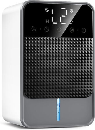 Електричний осушувач повітря 1800 мл з автоматичним відтаненням, таймером та LED-дисплеєм. Підходить для спальні, ванної кімнати та шафи. Продуктивність: 550 мл/24 год.