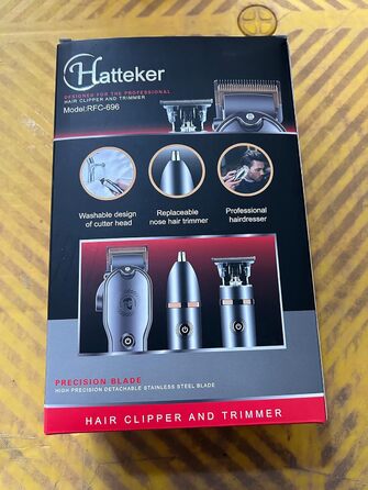 Тример для бороди Hatteker Hair Clipper Чоловічий Т-подібний тример з головкою Точний тример IPX7 водонепроникний