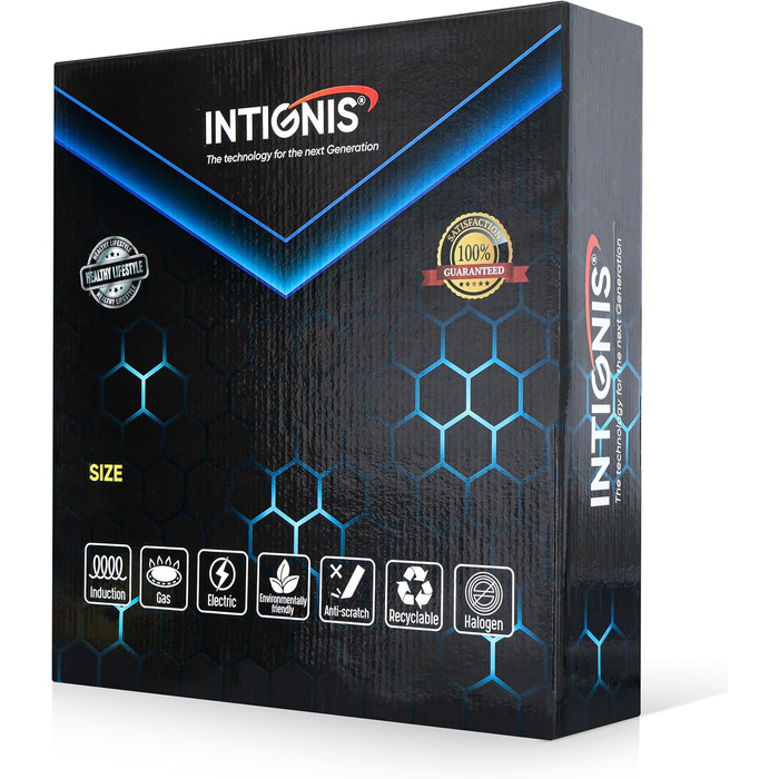 INTIGNIS® Сковорода з кришкою – 30 см / 6 л – з антипригарним покриттям | Стійка до подряпин | Глибока | Без хімікатів | Сковорода з нержавіючої сталі