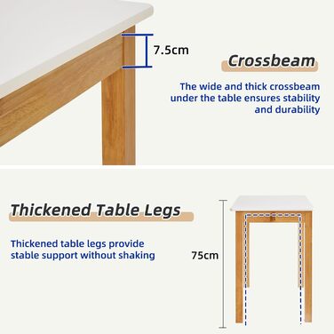 Дерев'яний письмовий стіл з шухлядою та вішалкою, компактний комп'ютерний стіл, 100 x 50 x 75 см, YD-WD01N