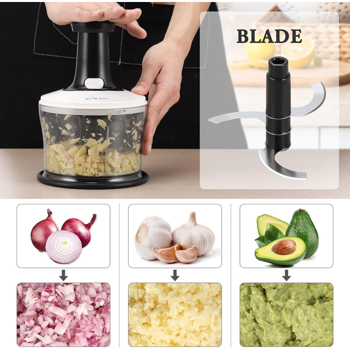 Подрібнювач овочів Smile Mom 1.2 л (білий) - швидкий та професійний подрібнювач для овочів, фруктів та песто