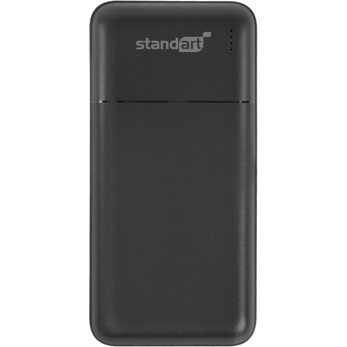 Повербанк Standart 20000mAh USB C, Micro USB, 2xUSB Швидка зарядка Світлодіодний дисплей Чорний