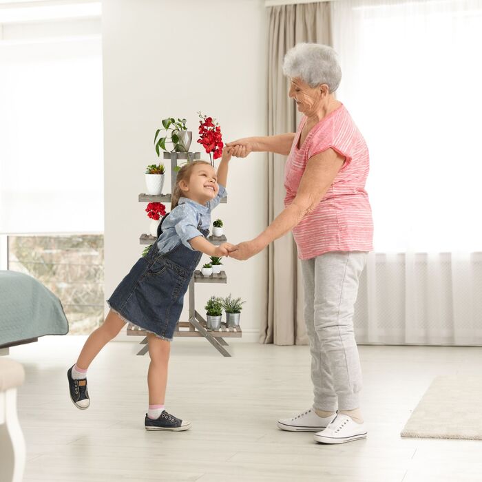 Сходинка для рослин Relaxdays з дерева, 5 сходинок