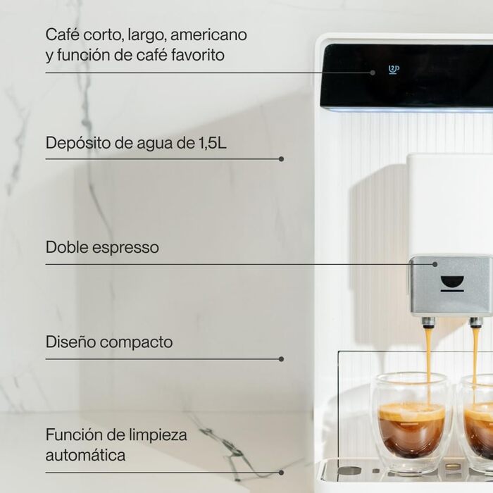 Кавомашина Incapto Aura Vollautomatische Kompaktkaffeemaschine: автоматична, компактна, з вбудованим млином, 19 bar, 2 чашки, 1.5л, термоблок, автоочищення