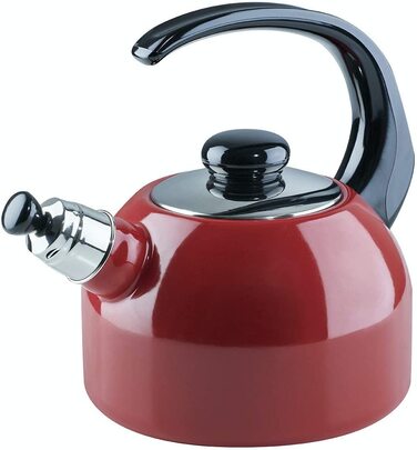 Чайник Plus, класичний червоний колір, діаметр 18 см, Висота 21,7 см, ємність 2 літри, емаль, 3-шарова емаль, 0543-020