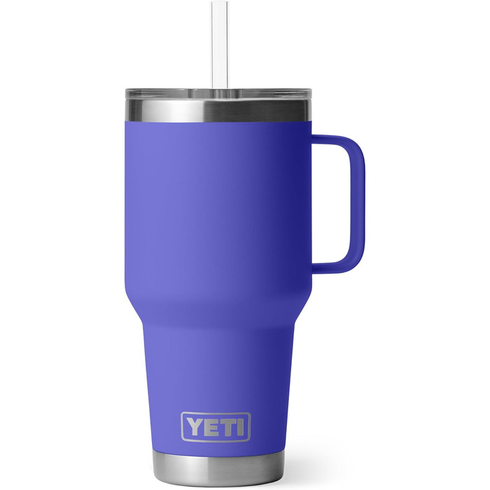 Термокружка YETI Rambler з кришкою-соломинкою, 1 л (35 oz), колір Ultra Marine Violet