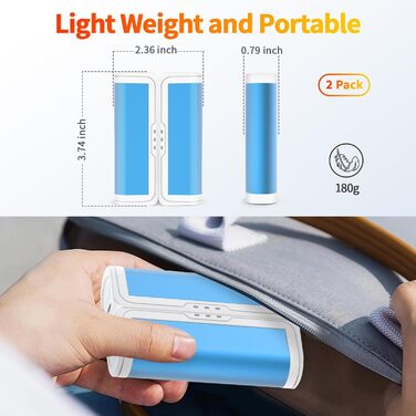 Електричні грілки для рук 2 шт. - USB перезаряджувані, 3 режими нагріву, для дітей та жінок (блакитні)