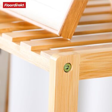 Стелаж бамбуковий Floordirekt Bambus Regal, 3 яруси, 66 x 60 x 26 см (Kansas)