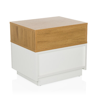 Приліжкова тумбочка MELMO 50x40x45 см білий/дуб hjh LIVING