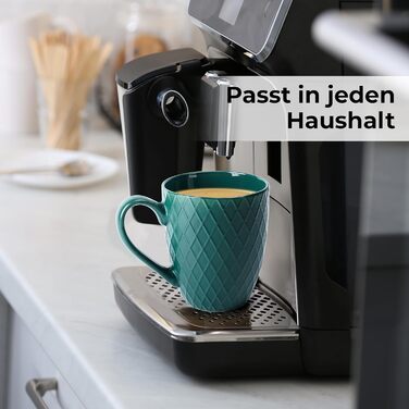 Набір кавових чашок Miamio Palmanova (Jungle) – 6 шт. по 400 мл – сучасна кераміка, матова поверхня