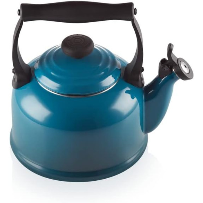 Чайник Le Creuset Tradition, 2,1 л, емальована сталь, чорний, 92000800140000 (глибокий бірюзовий)