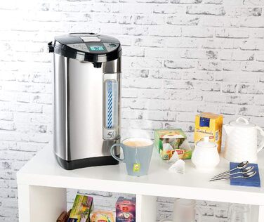 Електричний чайник Rosenstein & Söhne: диспенсер гарячої води, 5 літрів, 5 температурних режимів, 1200 Вт